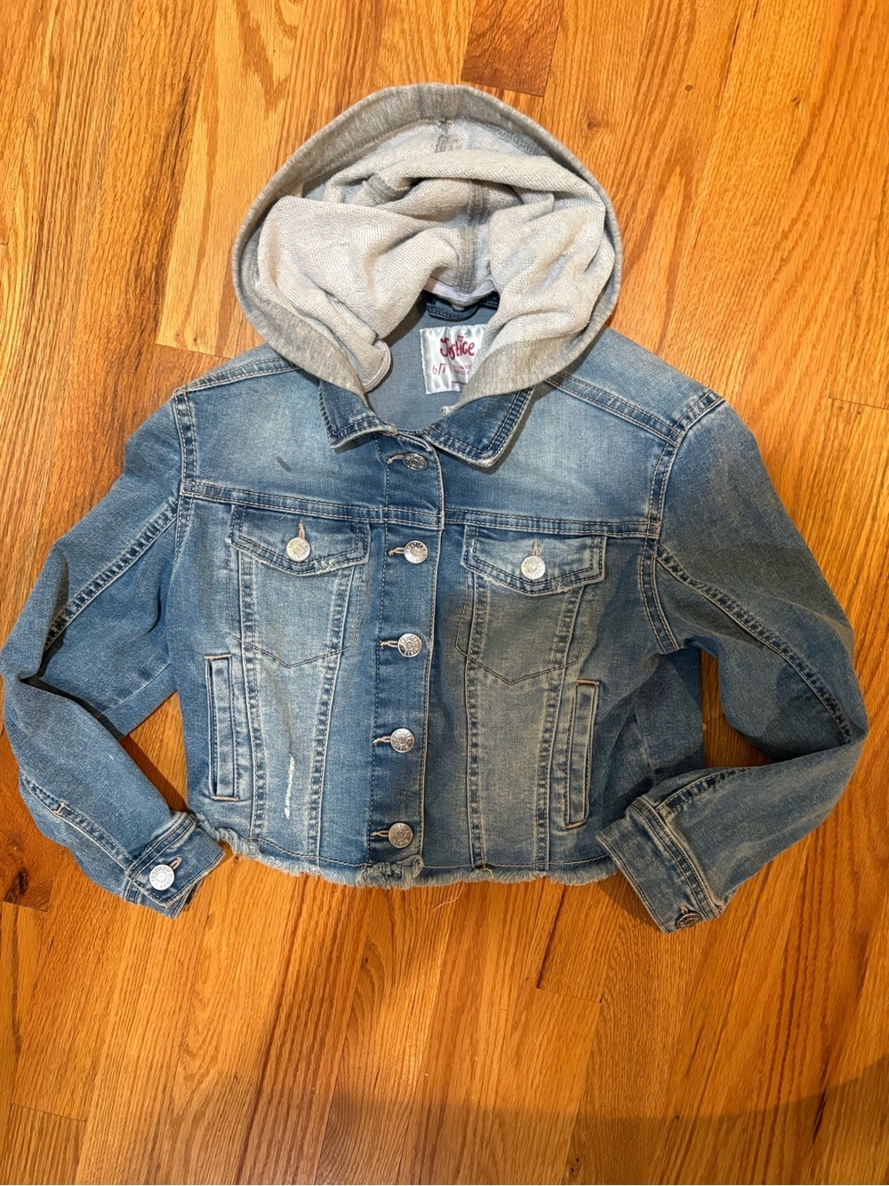 🍬Justice Denim Jacket with Hood